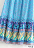 Faldas bohemias en azul pavo real para mujer