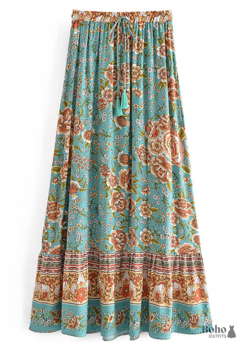 Faldas bohemias en Calida en verde para mujer