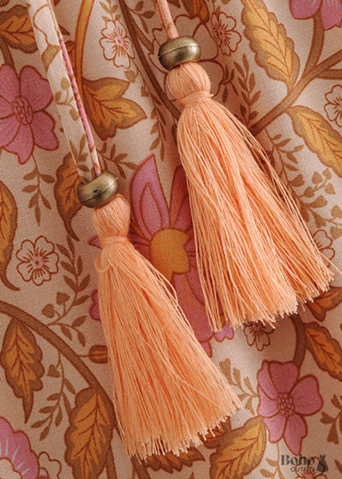 Faldas bohemias en rosa fuego carmesí para mujer