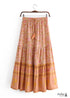 Faldas bohemias en rosa fuego carmesí para mujer