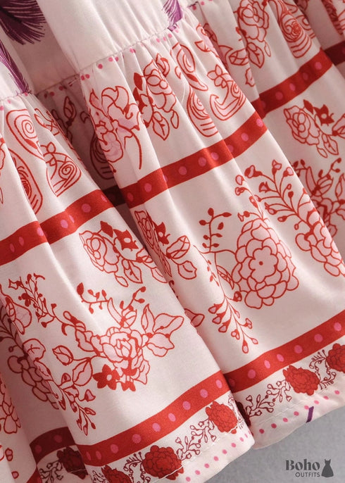 Faldas bohemias con plumas en rosa para mujer