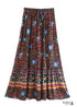 Boho Skirts in Flower in Red and Navy For Women
