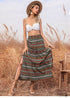 Boho Skirts in Green Herb For Women
