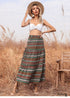Boho Skirts in Green Herb For Women