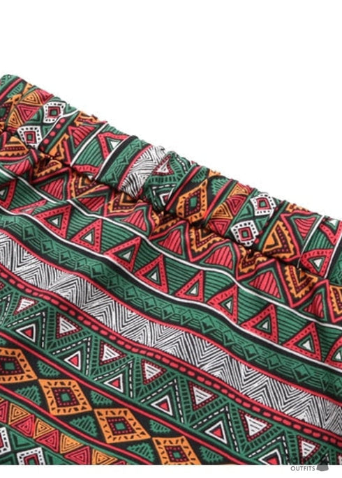 Boho Skirts in Green Herb For Women