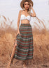 Boho Skirts in Green Herb For Women