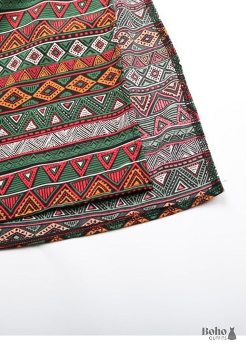 Boho Skirts in Green Herb For Women