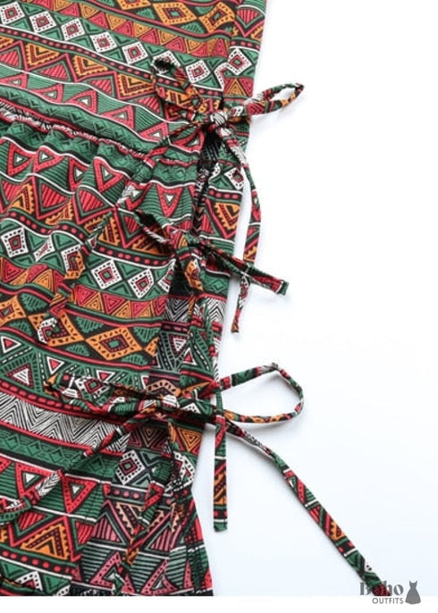 Boho Skirts in Green Herb For Women