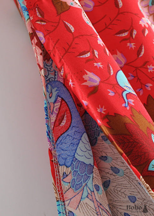 Faldas bohemias en Chakra del Corazón en Rojo Esme para mujer