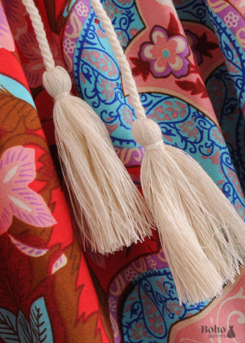 Faldas bohemias en Chakra del Corazón en Rojo Esme para mujer