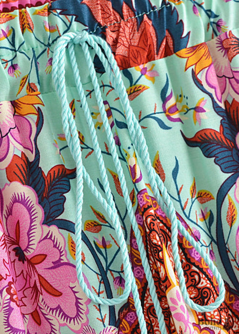 Boho Skirts in Heart Chakra in Green For Women