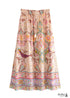 Boho Skirts in Heart Chakra in Pink For Women