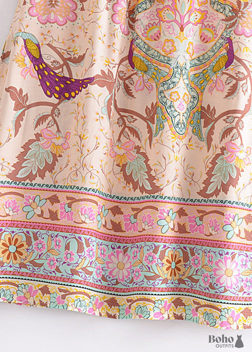 Boho Skirts in Heart Chakra in Pink For Women