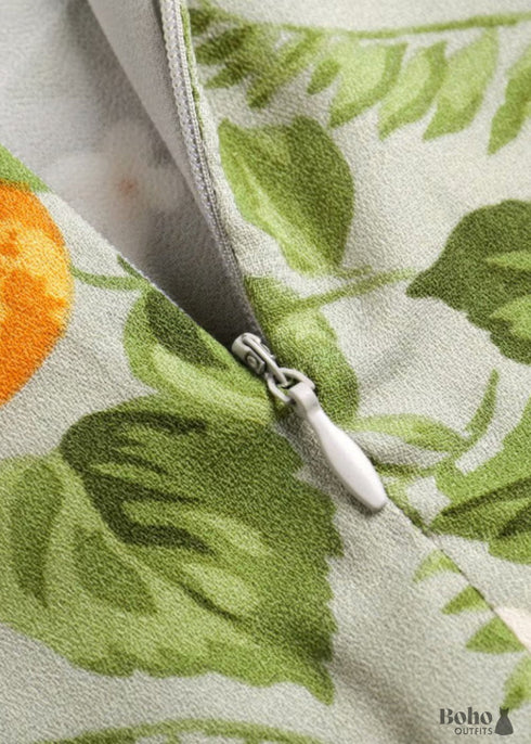 Faldas bohemias en verde jardín Madarin para mujer