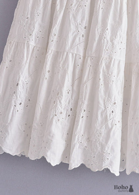 Faldas Boho Mariana en Encaje Blanco, Morado y Negro para Mujer