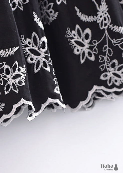 Faldas Boho Mariana en Encaje Blanco, Morado y Negro para Mujer