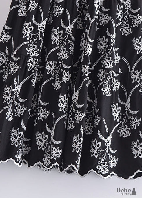 Faldas Boho Mariana en Encaje Blanco, Morado y Negro para Mujer