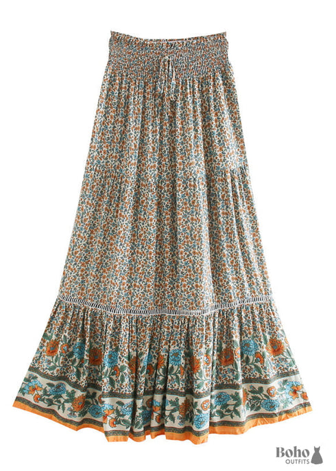 Boho Skirts in Red Crimson For Women