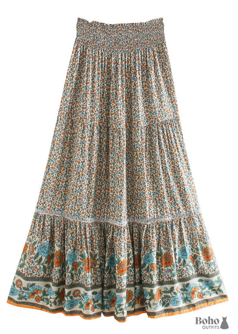 Boho Skirts in Red Crimson For Women