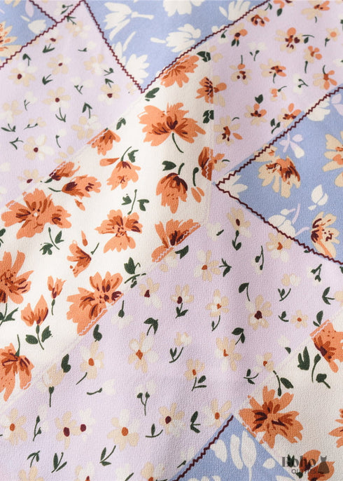 Faldas bohemias en amarillo gypso retro y rosa para mujer