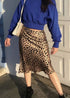 Boho Skirts in Retro Satin Skirt, Paw Black White For Women
