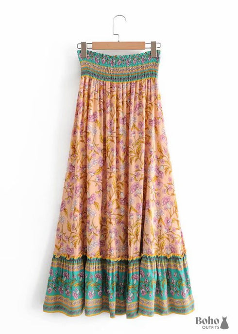 Boho Skirts in Rose Pink Aurelia For Women