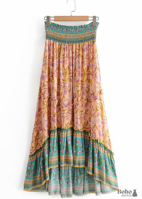 Boho Skirts in Rose Pink Aurelia For Women