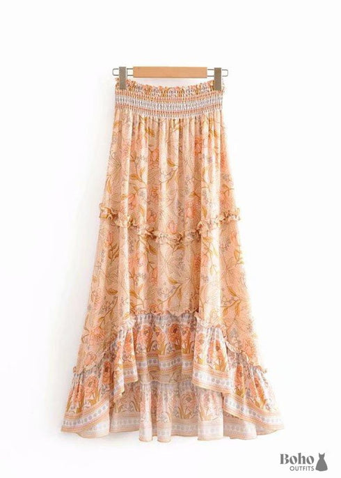 Boho Skirts in Rose Pink Old Rose For Women