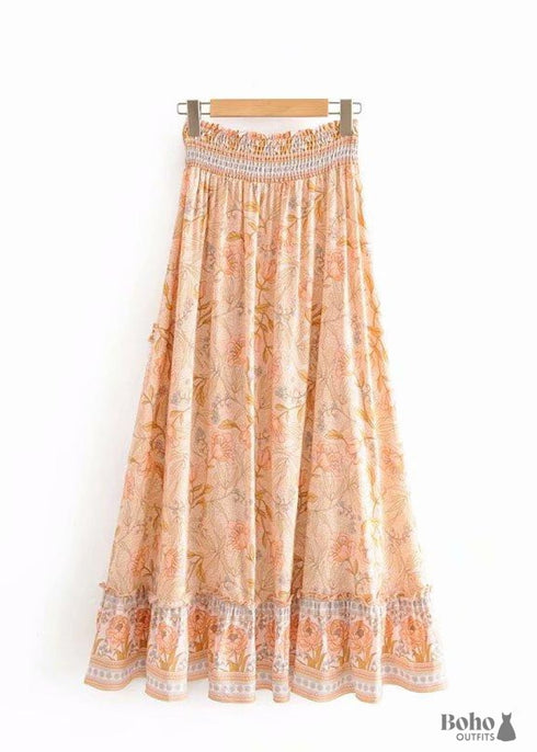 Boho Skirts in Rose Pink Old Rose For Women