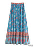 Boho Skirts in Verbena Flower in Blue For Women