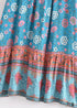 Boho Skirts in Verbena Flower in Blue For Women