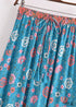 Boho Skirts in Verbena Flower in Blue For Women