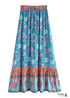 Boho Skirts in Verbena Flower in Blue For Women