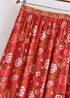 Boho Skirts in Verbena Flower in Red For Women