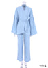 Boho Sleepwear, Pajamas Set, Emily Cotton in Blue and Navy