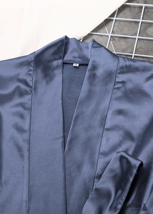 Boho Sleepwear, Pajamas Set, PJ Satin Clementine in Black, Navy, Gray and Red