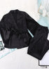 Boho Sleepwear, Pajamas Set, PJ Satin Clementine in Black, Navy, Gray and Red