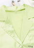 Pijama bohemio Corinne de satén en verde y beige.