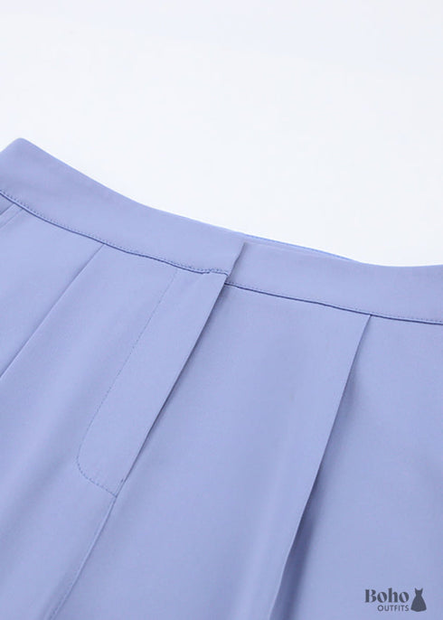 Pijama bohemio, conjunto de pijama de satén Lucy en azul