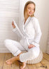 Pijama bohemio de terciopelo Desireee en blanco