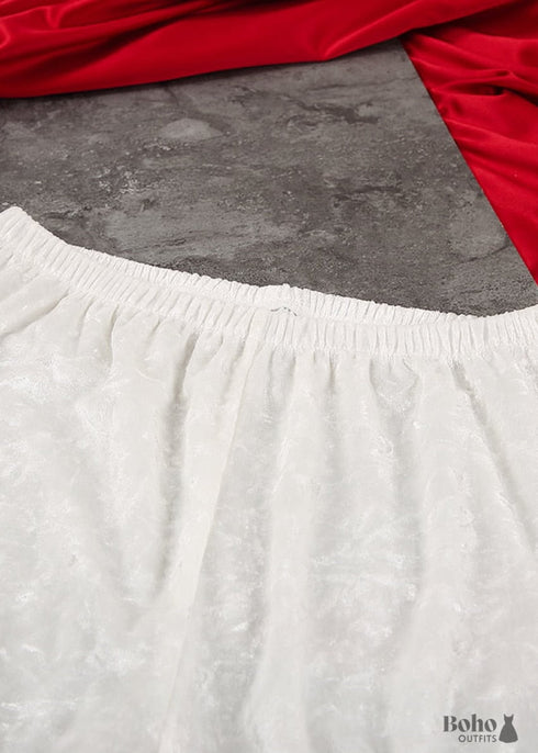 Pijama bohemio de terciopelo Desireee en blanco