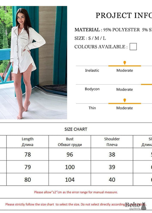 Boho Sleepwear, Pajamas Shirt Dress, PJ Satin Jolie White