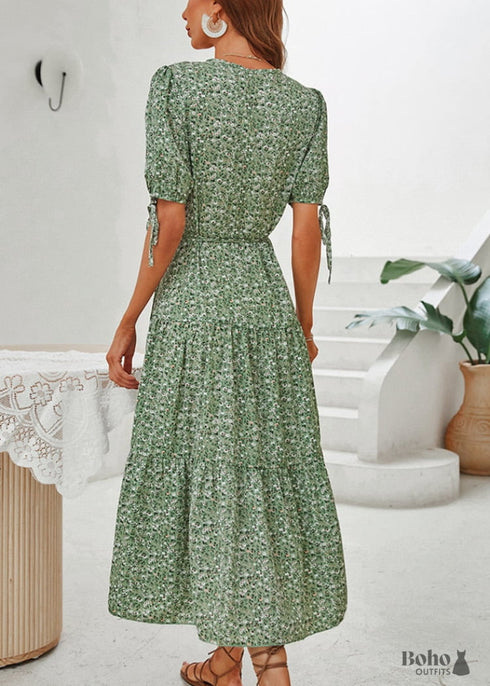 Boho Split Midi Dress Rachel