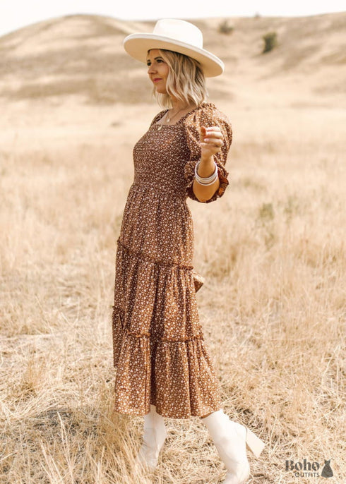 Boho Square Collar Dress Sadie