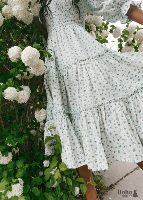 Boho Square Collar Dress Sadie