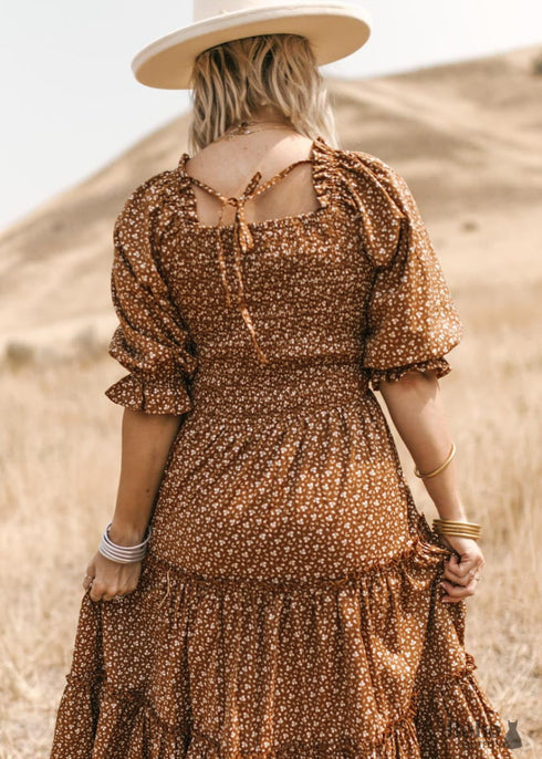 Boho Square Collar Dress Sadie