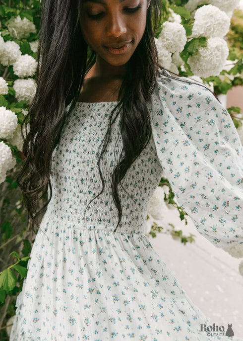 Boho Square Collar Dress Sadie