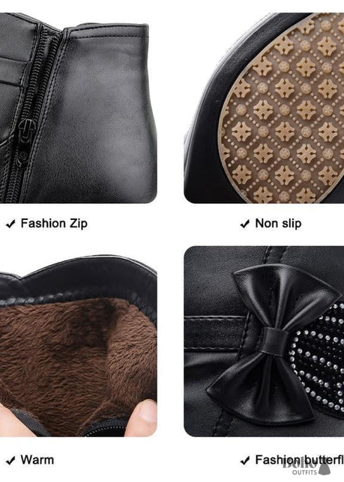 Botas de cuero estilo boho para mujer