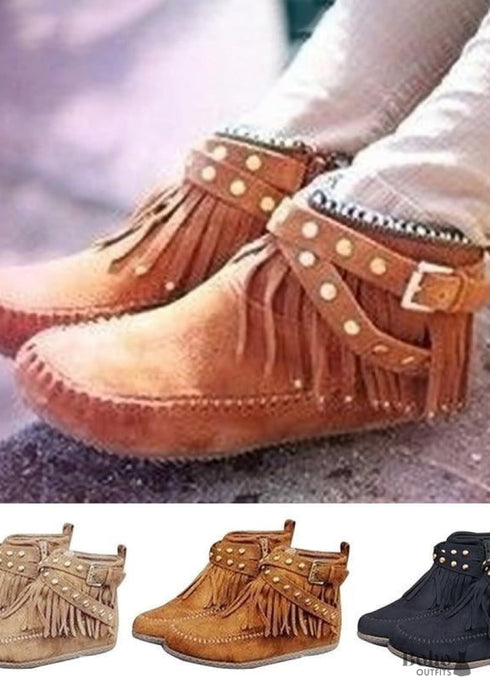 Botas de ante estilo bohemio