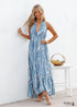 Boho Summer V neck Sexy Swing Maxi Dress Luna